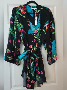 NWT Tropical Floral Kimono Dress